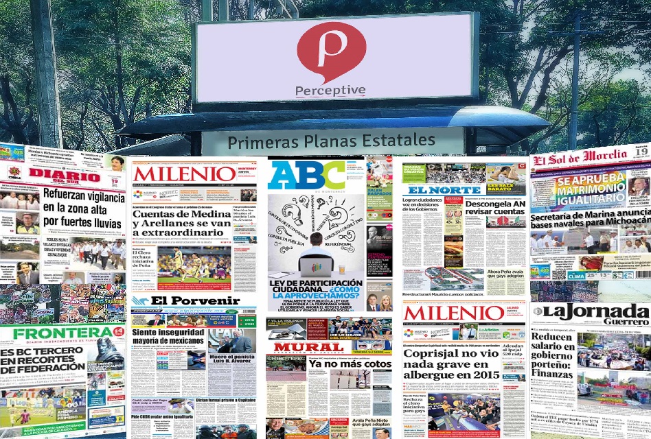 Las Primeras Planas Estatales de hoy Jueves