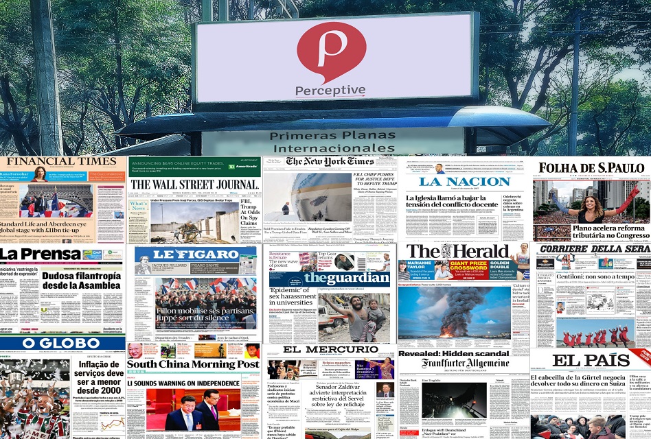 Las Primeras Planas Internacionales de hoy lunes