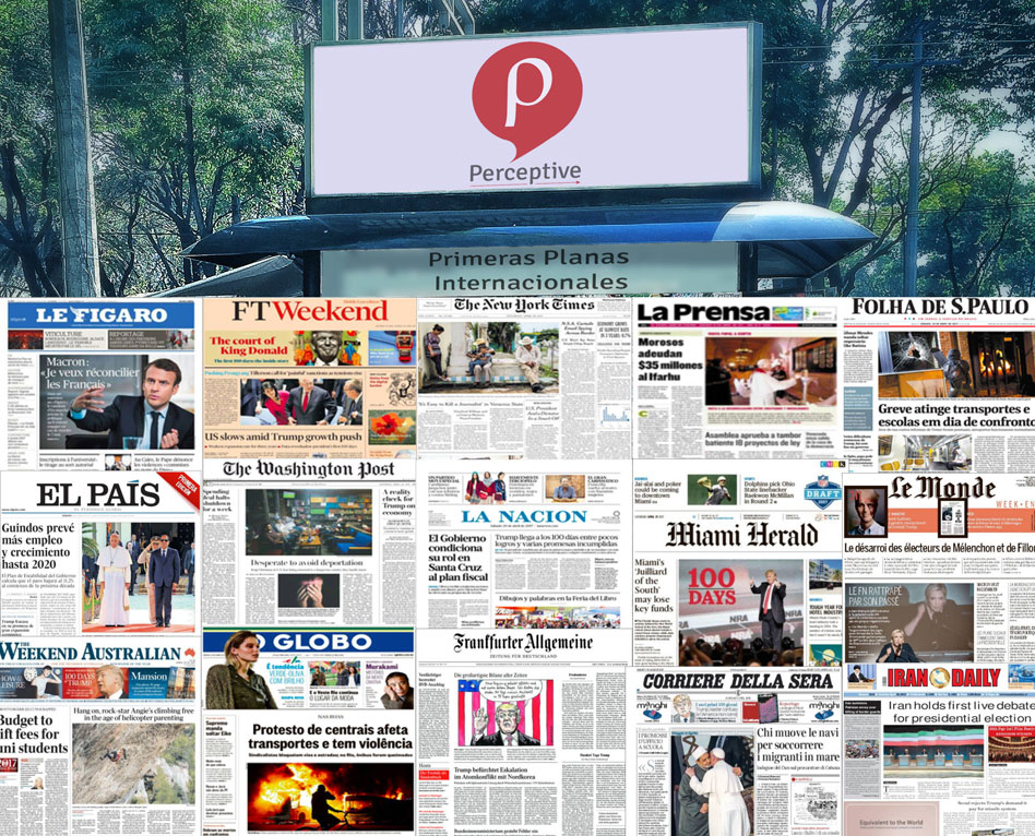 Primeras planas internacionales del sábado