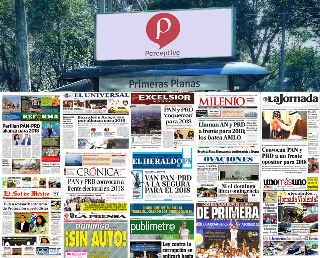 Primeras planas nacionales del domingo