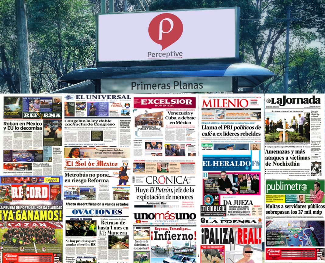 Las primeras planas nacionales