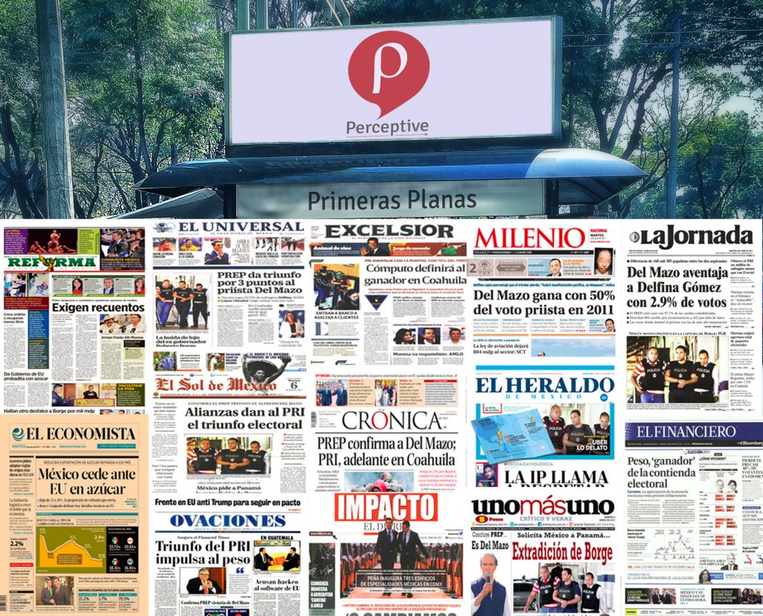 Las primeras planas nacionales