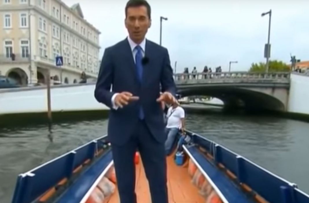 VIDEO – Épica entrada de un conductor de la televisión portuguesa