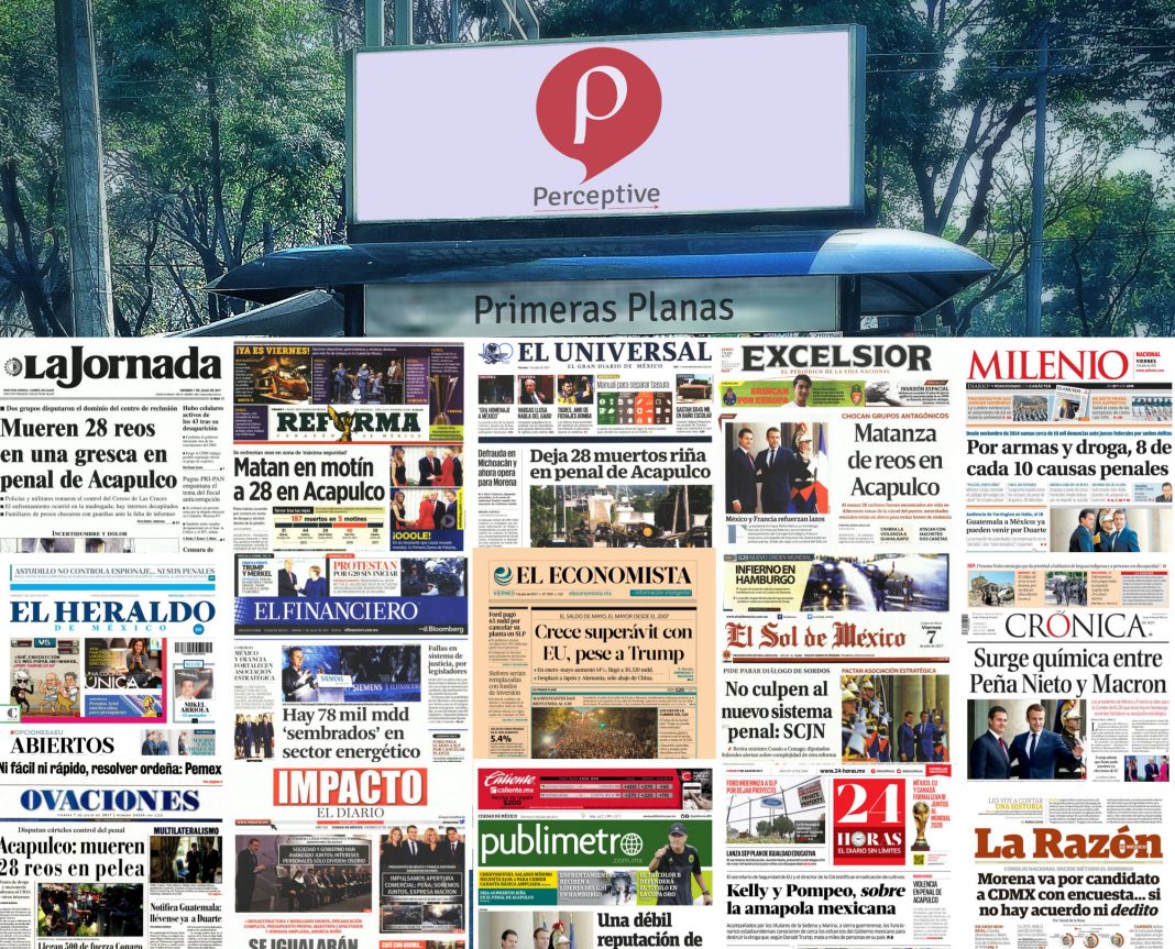 Las primeras planas del viernes