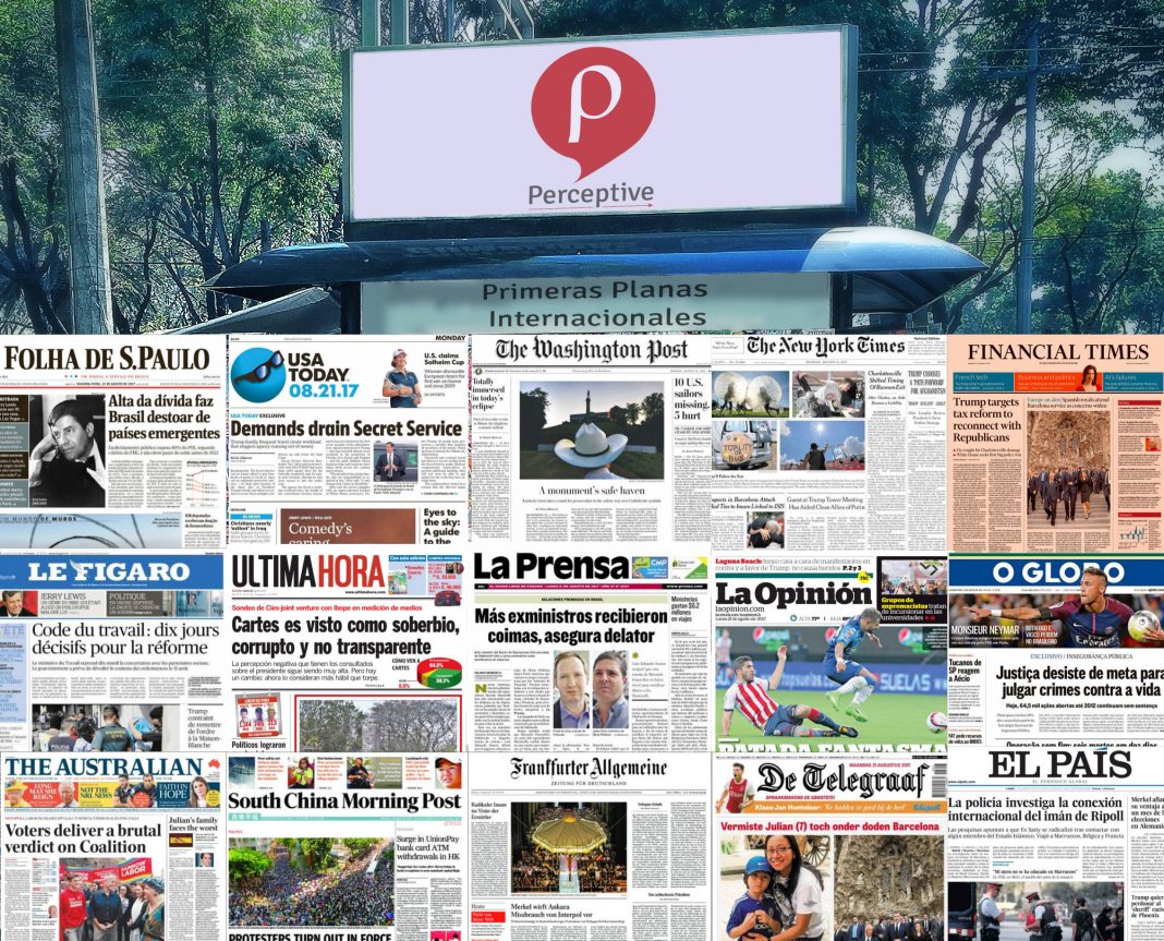 Las Primeras Planas Internacionales de hoy lunes