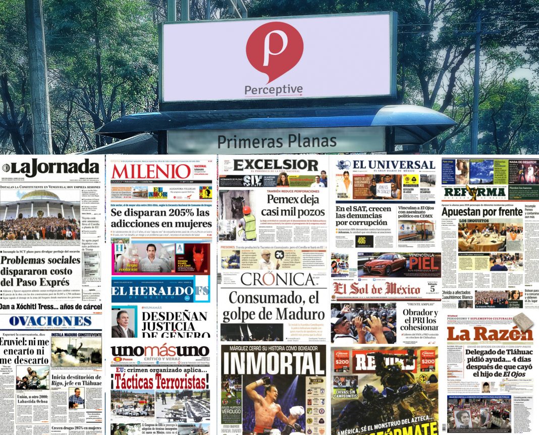 Las primeras planas de este sábado