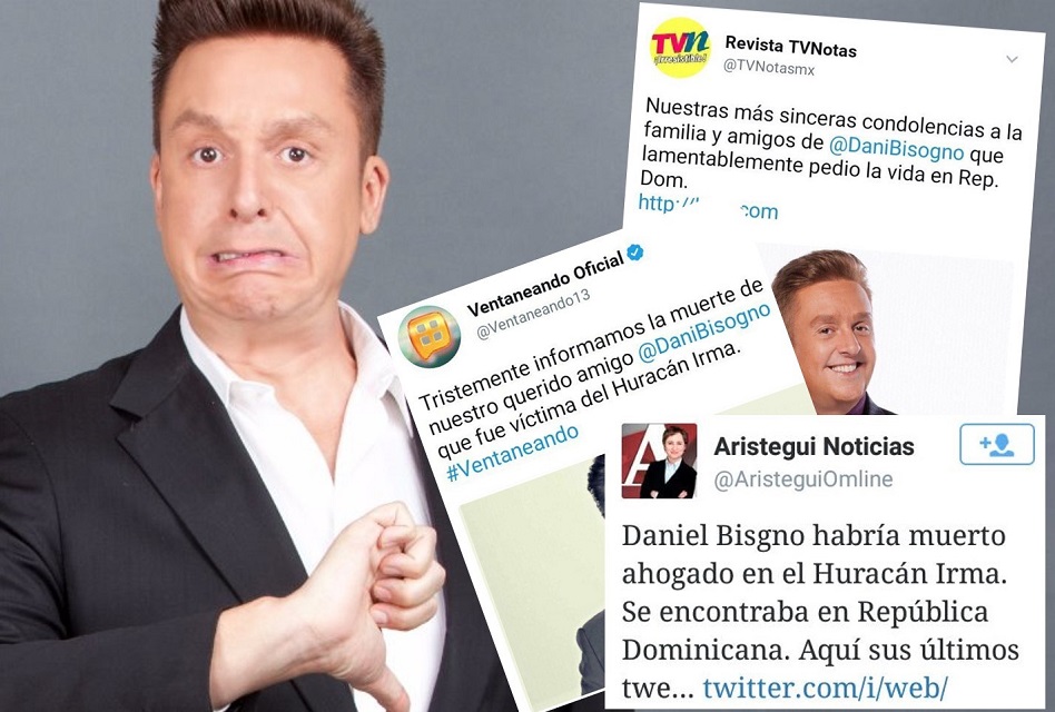 «Matan» (en redes) a Daniel Bisogno por el huracán Irma y él responde así