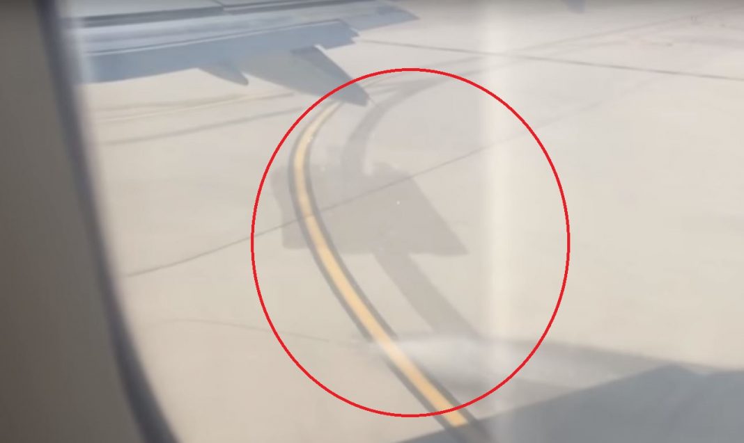 VIDEO – Pasajeros miran aterrados como su avión derrama combustible