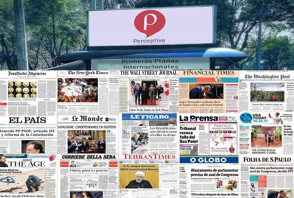 Las Primeras Planas Internacionales de hoy jueves