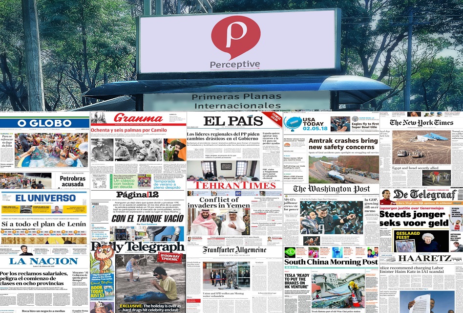 Las Primeras Planas Internacionales de hoy lunes