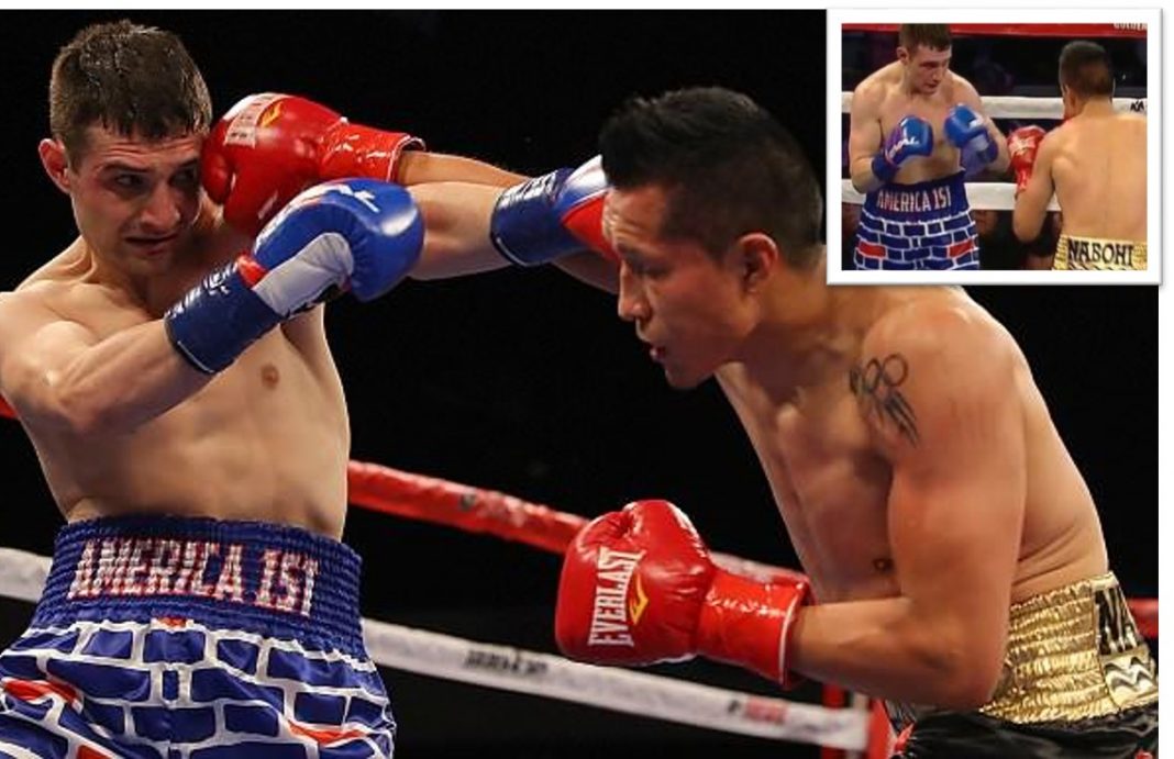 Boxeador gringo se pone calzoncillos de «muro de Trump» ¡Mexicano lo derriba!