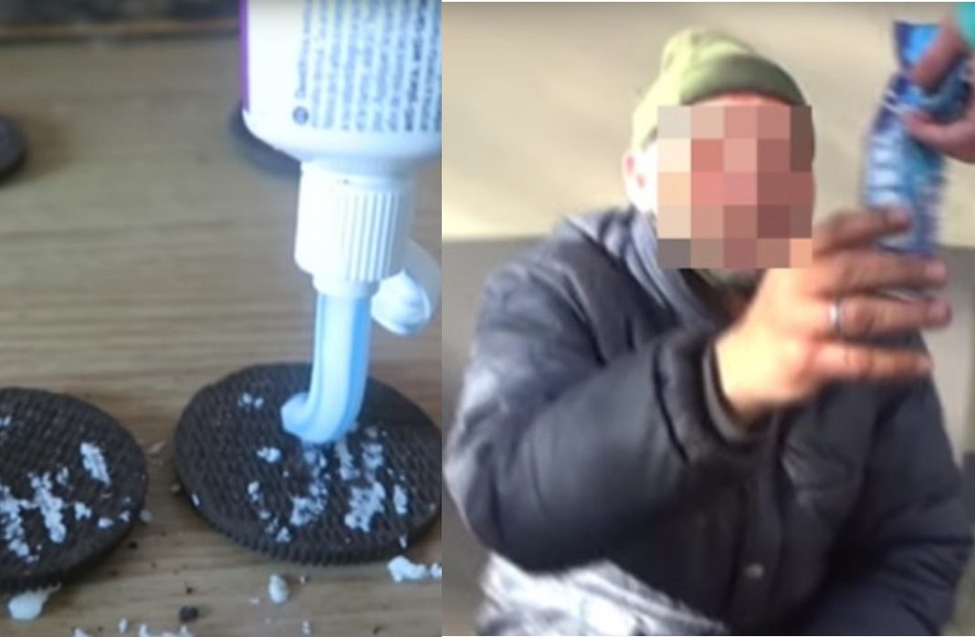 YouTuber da galletas con pasta de dientes a persona sin hogar ¡PATÁN!