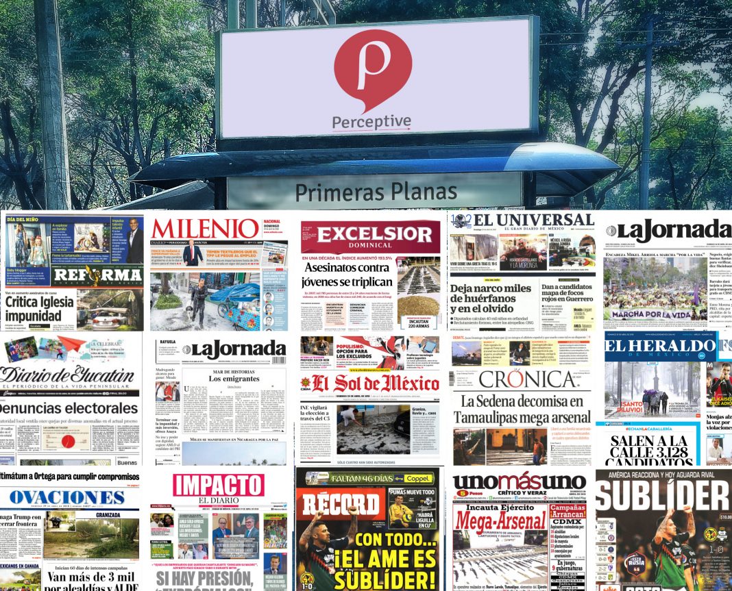 Las primeras planas de este domingo