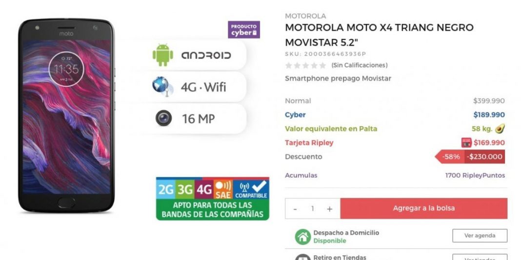 Ofrecen celular a cambio de 58 kilos de aguacates, un hombre lo compra
