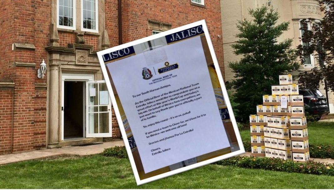 Cervecería mexicana le manda dotación de chelas a la embajada de Corea
