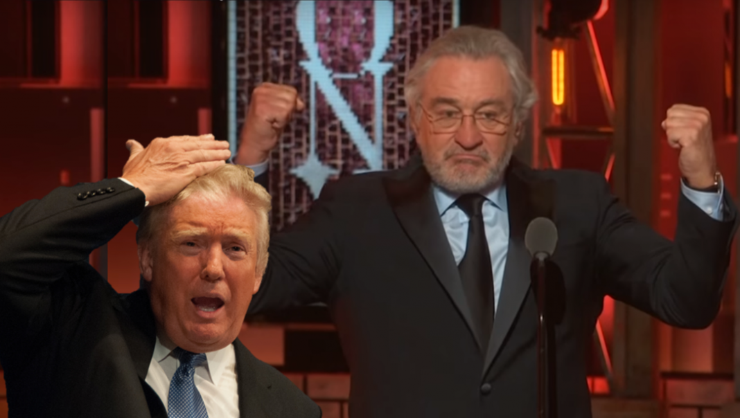 ¡Fuck Trump! Ovacionan de pie a Robert de Niro por mensaje a Trump