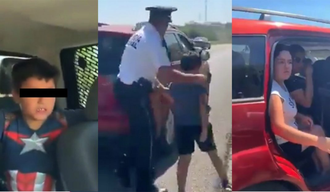 Policía alcanza a familia para entregar a niño que se les olvidó kilómetros atrás