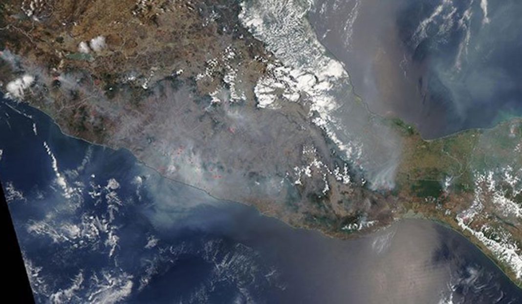 Así se ven los incendios forestales en México y la contaminación que genera