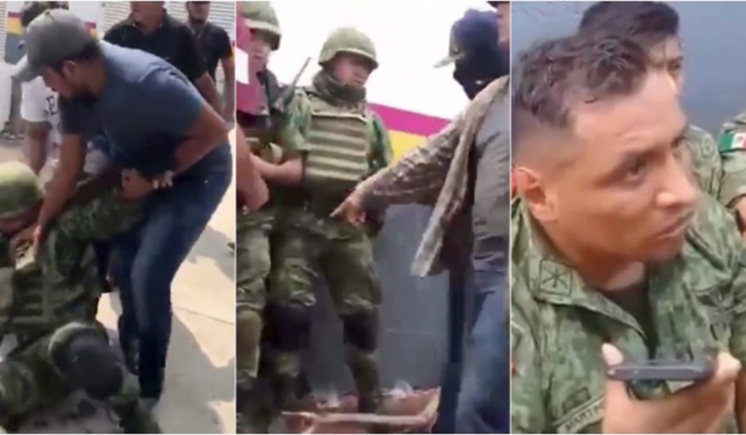 Golpean y despojan de sus armas a soldados en Michoacán