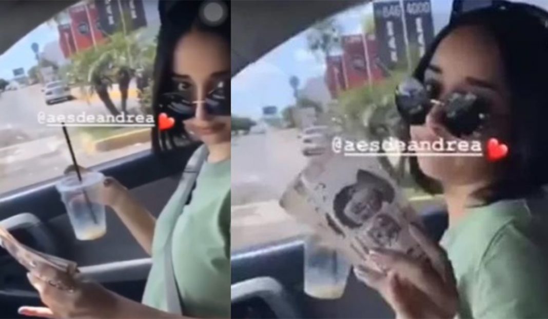 Hija de alcalde se abanica con billetes de 500