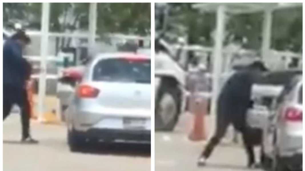 Asaltante dispara contra su víctima en estacionamiento de un centro comercial