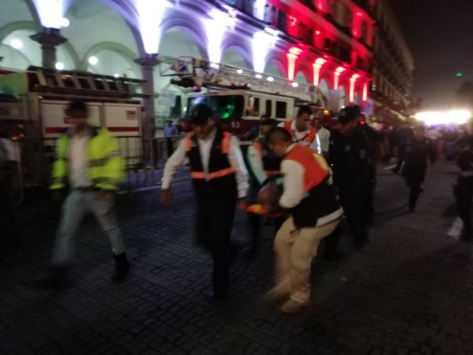 Accidente con pirotecnia durante Grito en Xalapa, Veracruz