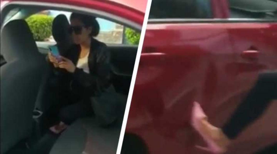 Usuaria daña auto e insulta a conductor de Uber y él la exhibe en redes