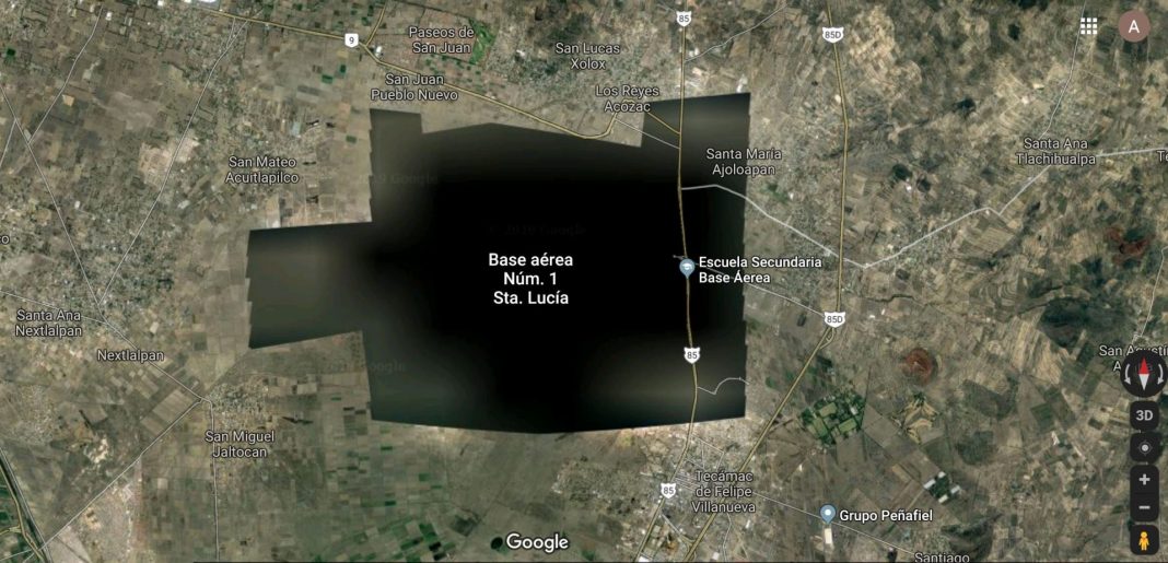 Google maps bloquea imagen satelital de Santa Lucía; «Es algo a nivel mundial», dice Sedena