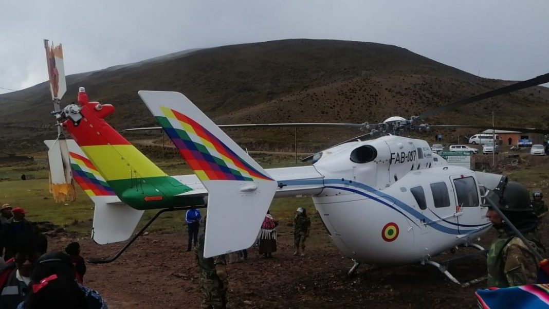 Helicóptero de Evo Morales aterriza de emergencia