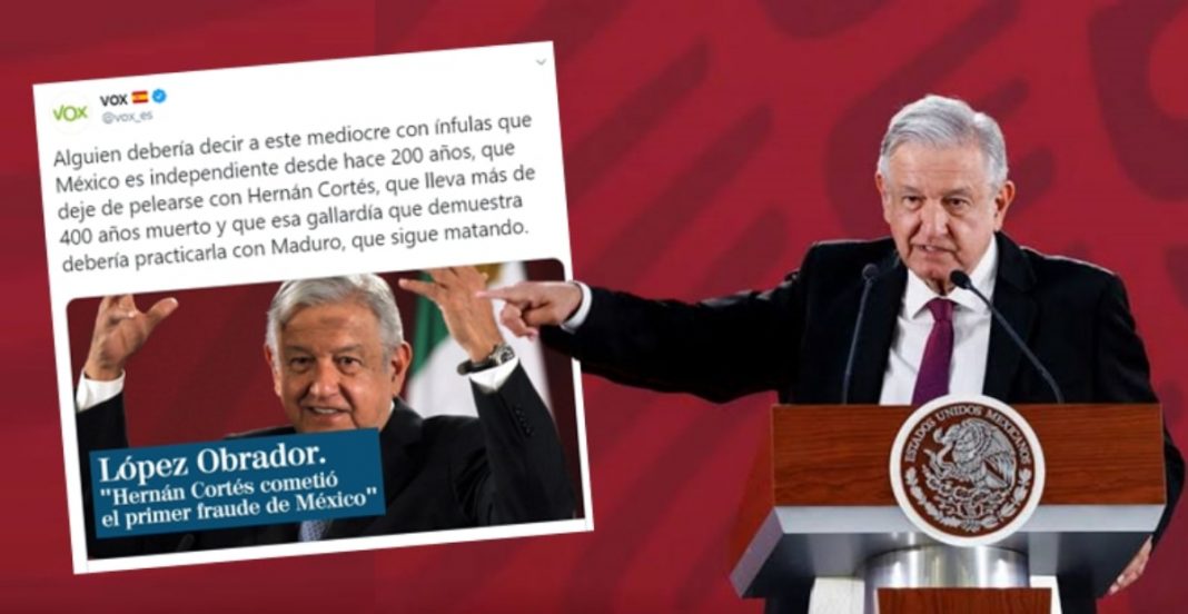 AMLO acusa de «fraude»… ¿A Hernán Cortés?