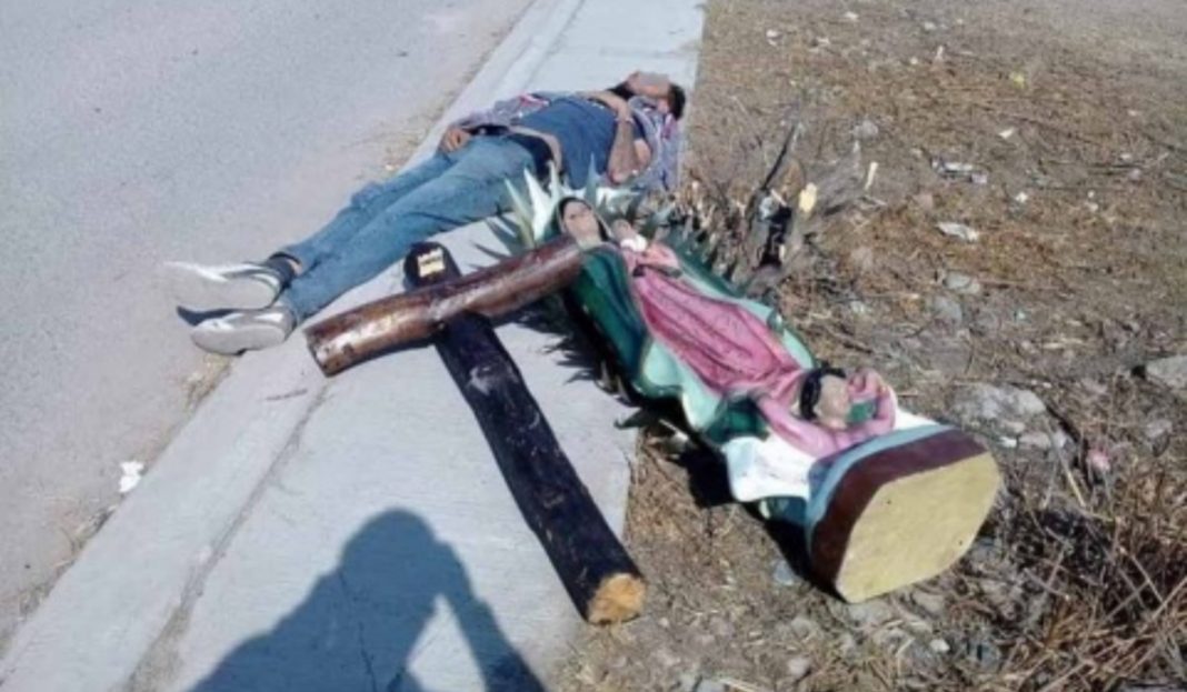 Hombre ebrio roba iglesia y se queda dormido a unos kilómetros junto a su botín