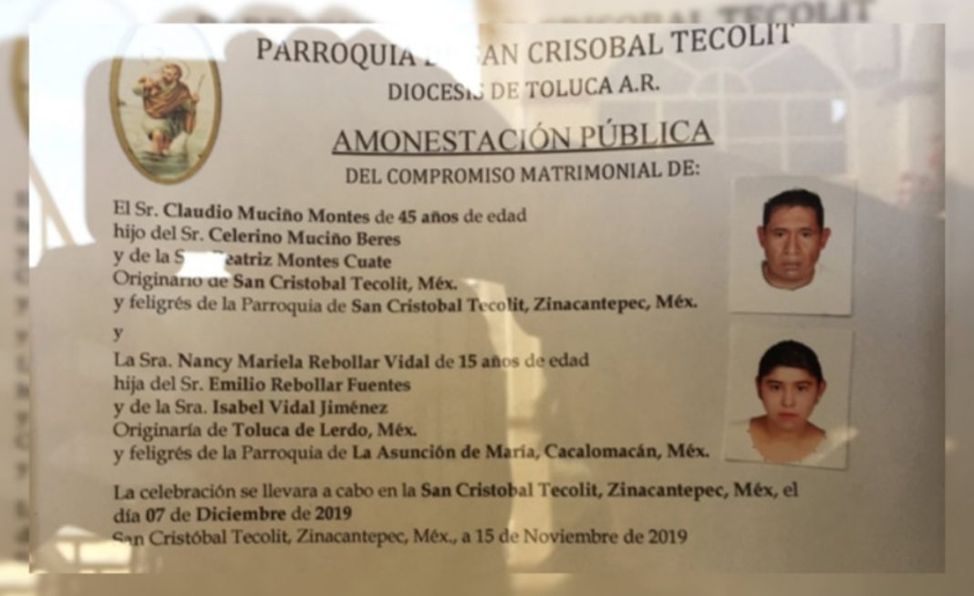 ¡Indignante! Anuncian boda entre un tipo 45 y una menor de 15 años