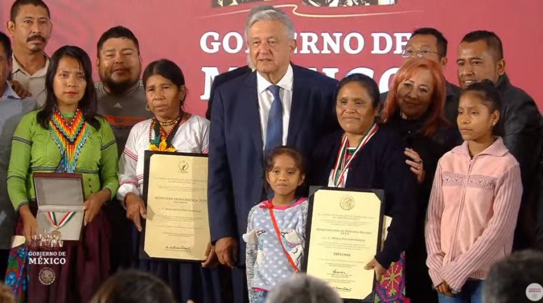 Obtilia Eugenio Manuel recibe el Premio Nacional de Derechos Humanos 2019