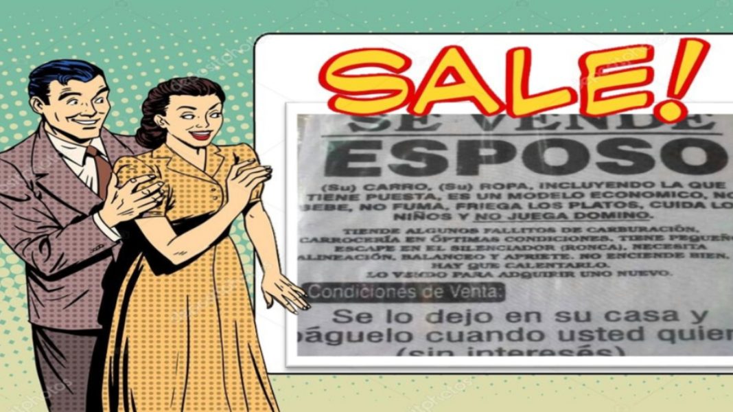 Mujer vende al marido a la amante y compra ropa para los hijos.