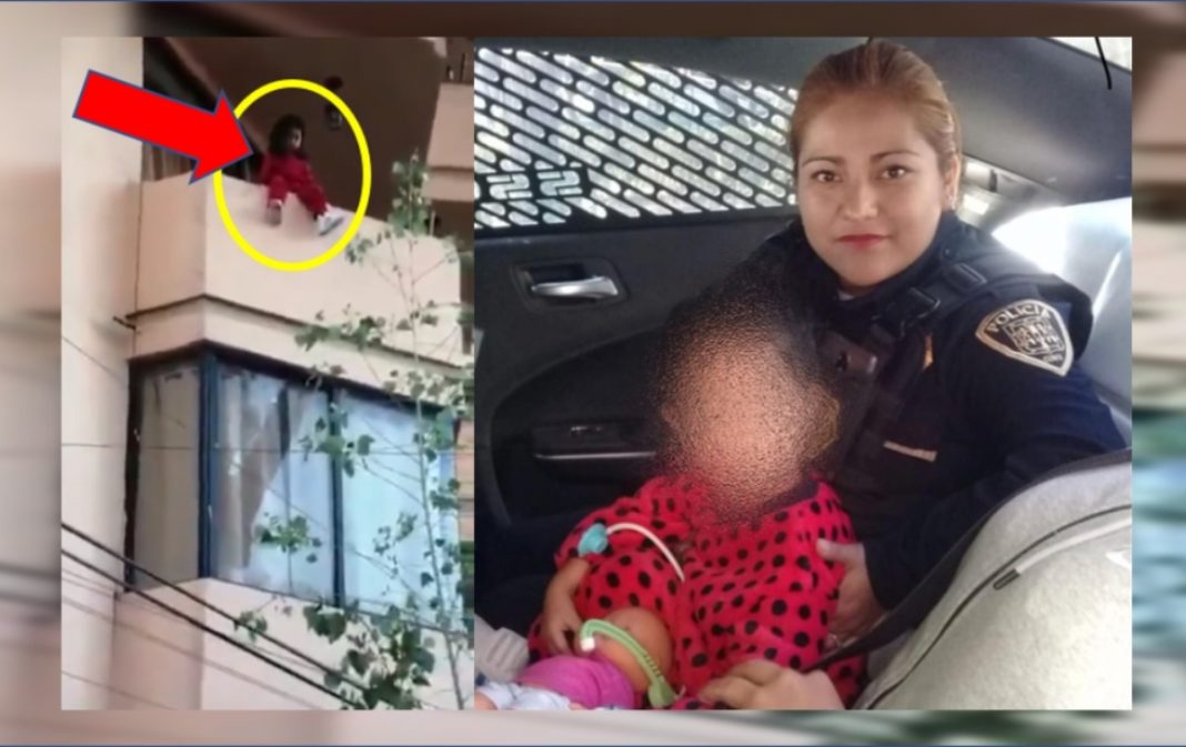 Rescatan a niña de 4 añitos sentada en balcón de tercer piso | VIDEO