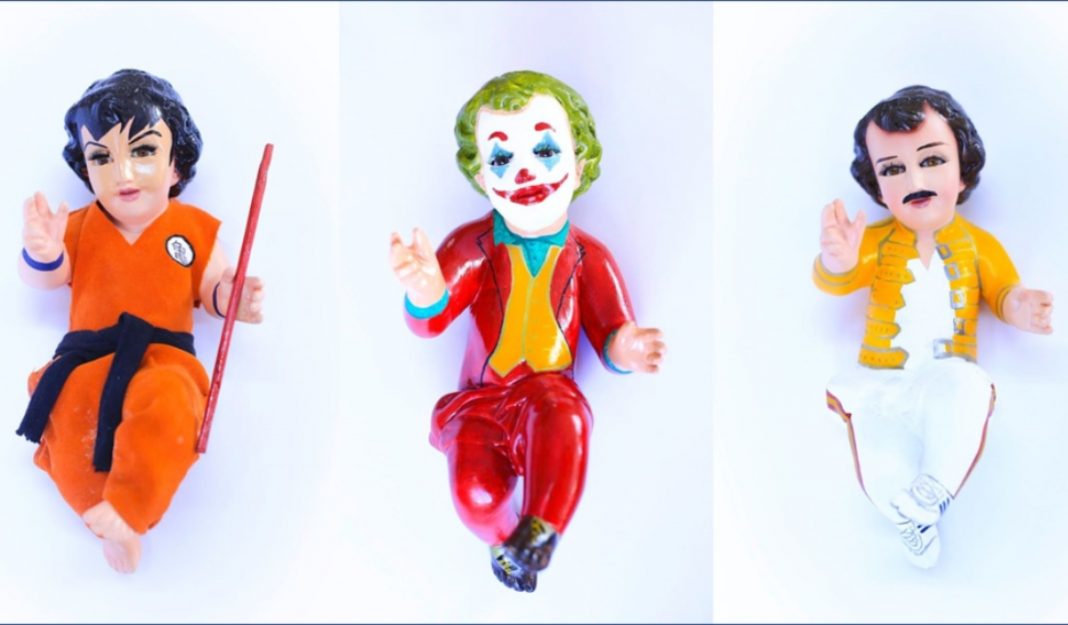 Venden figuras de «niño dios» ¡Como Gokú, Joker y Freddie Mercury!
