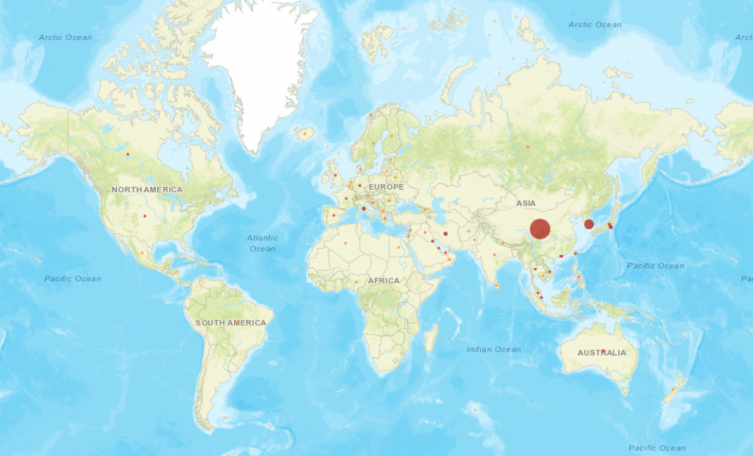 Este mapa te permite monitorear la propagación del coronavirus