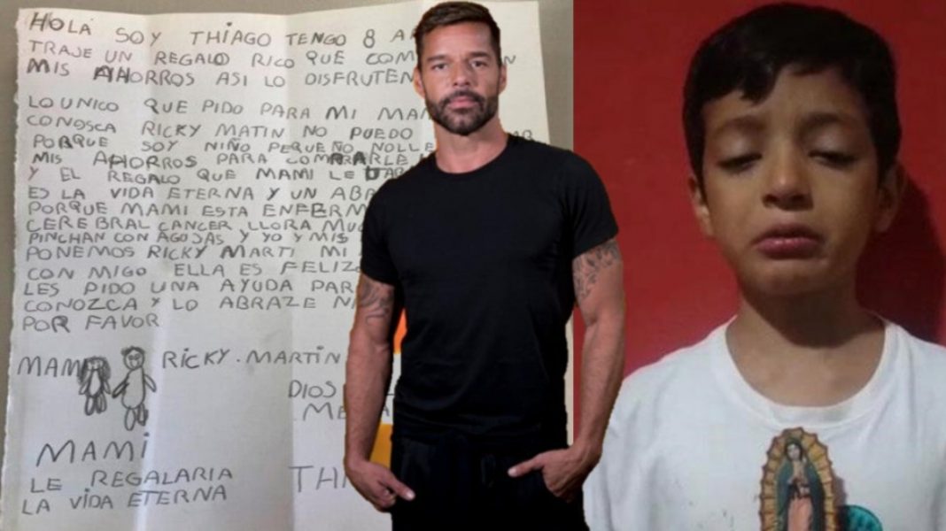 Niño gasta sus ahorros para que su mamá con cáncer conozca a Ricky Martin