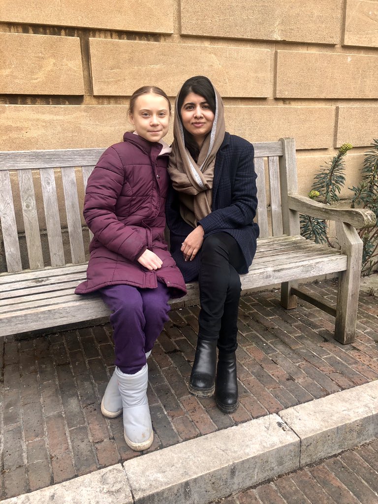 Greta Thunberg visita a Malala Yousafzai en Oxfod