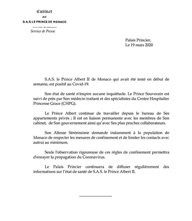 Comunicado monaco