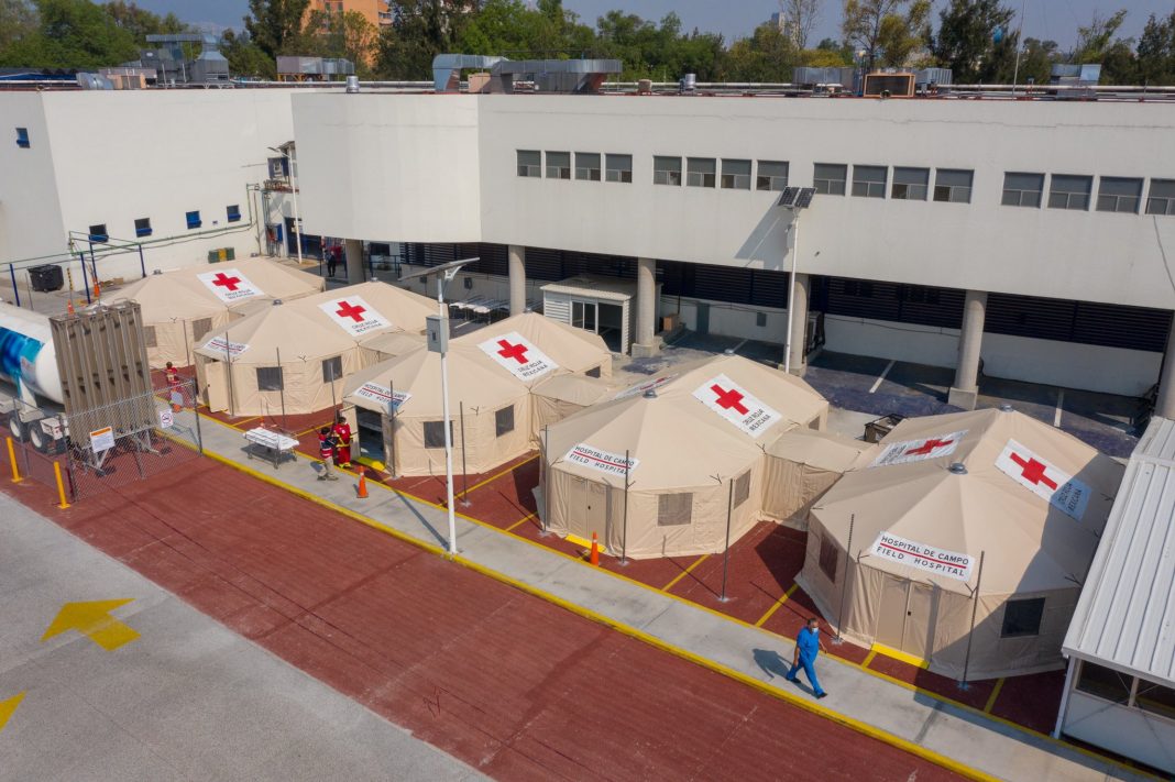 Levantan hospital provisional en el INER para atender COVID-19