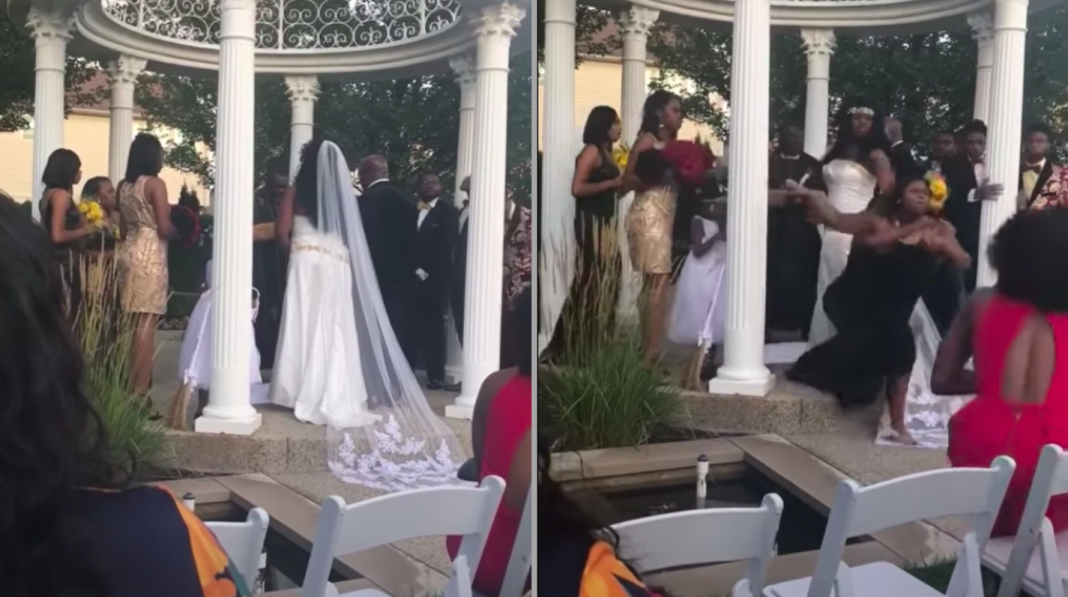 «¡Aquí tengo a tu bebé!», mujer interrumpe boda