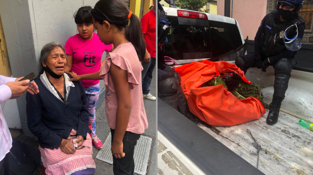 Policías confiscan mercancía de mujer que vendía yerbas