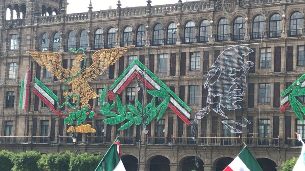 Gobierno usa águila de Morena para fiestas patrias