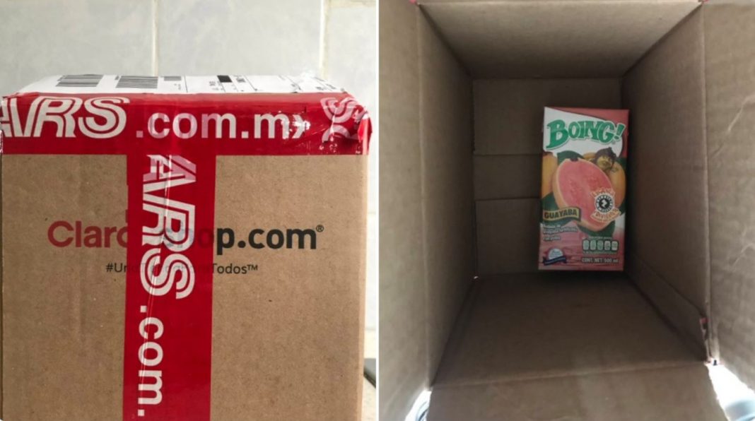 Compra celular en línea; le llega un jugo