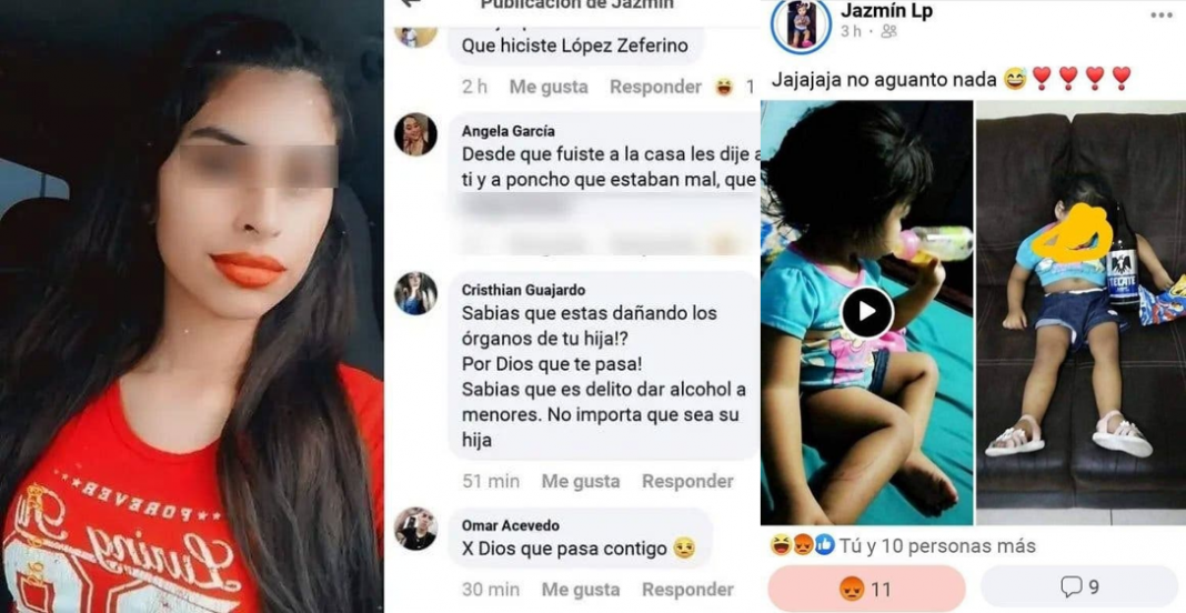 Da cerveza a su bebé y postea en Facebook: «No aguantó nada»