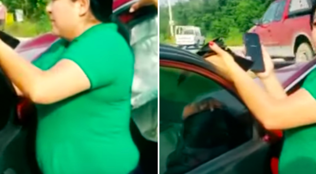 Así reacciona luego de chocar y derribar un poste