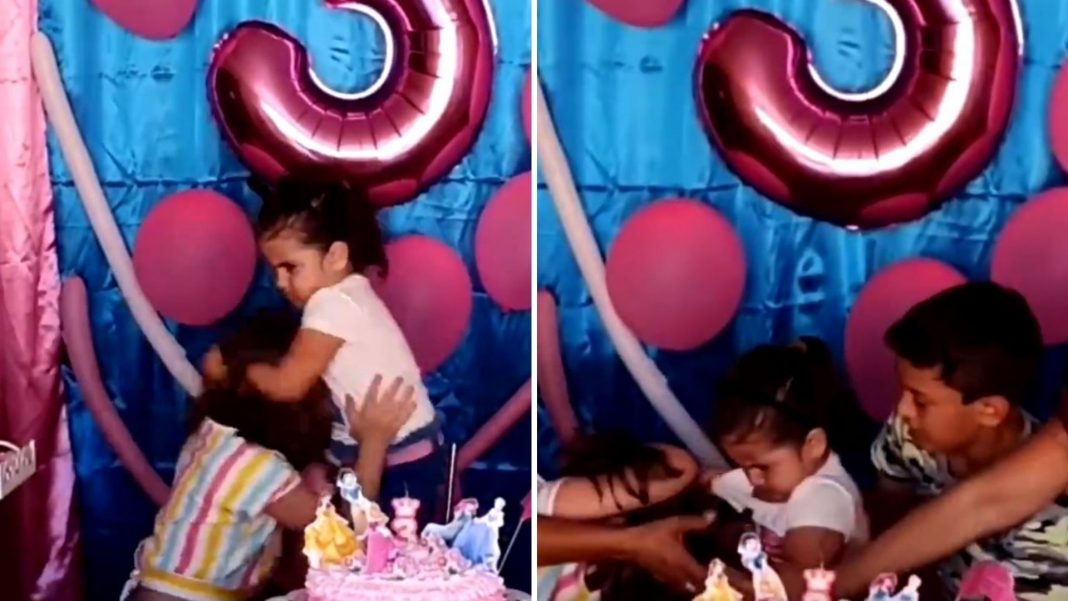 Pelea viral de hermanas por velas en pastel