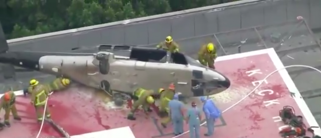 Se estrella helicóptero que trasladaba corazón para trasplante
