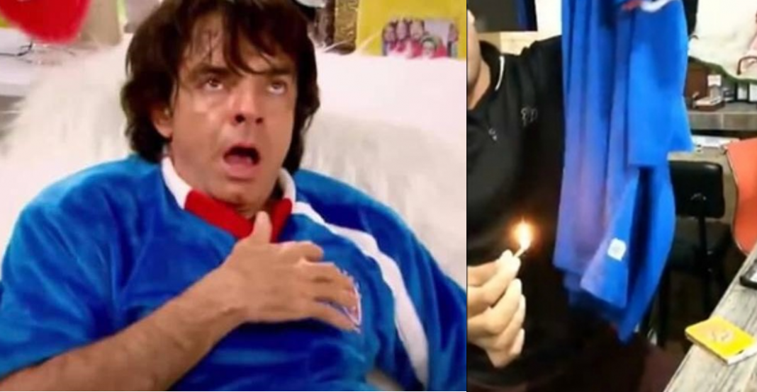 Cruz Azul pierde y fan quema playera